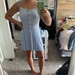 Top shop light blue button down dress